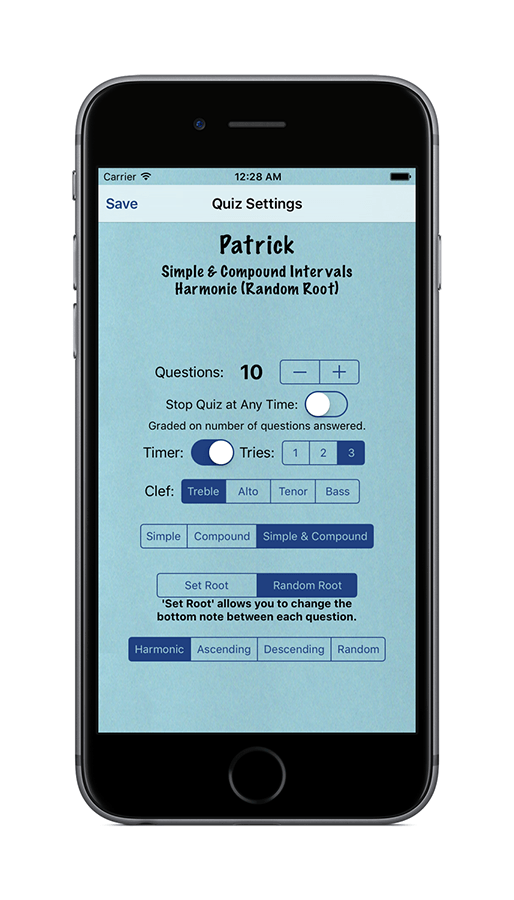 Patrick Q. Kelly Music Theory Intervals for iPhone