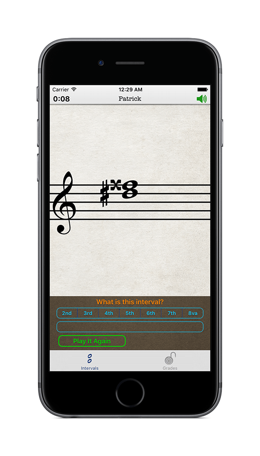 Patrick Q. Kelly Music Theory Intervals for iPhone